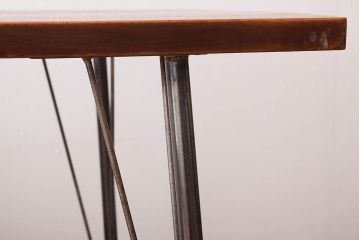 アンティーク家具　古材 大判一枚板!アンティークの鉄脚テーブル(作業台、机)