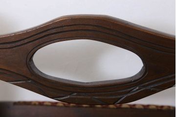 アンティーク雑貨　和製アンティーク　古い木の彫刻入りマガジンラック