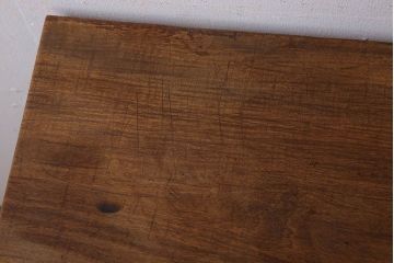 アンティーク家具　古材天板一枚板!アンティーク鉄脚テーブル(作業台、机)(2)