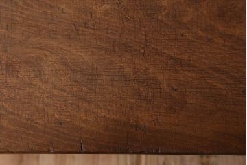アンティーク家具　古材天板一枚板!アンティーク鉄脚テーブル(作業台、机)(2)