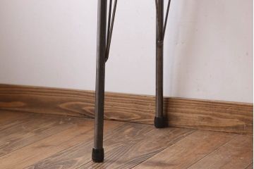 アンティーク家具　古材天板!アンティーク鉄脚テーブル(作業台、机)(3)