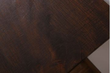 アンティーク家具　古材一枚板天板のアンティーク鉄脚テーブル(作業台、机)(1)