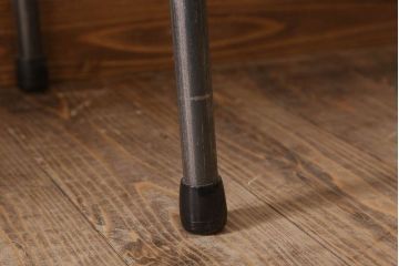アンティーク家具　古材一枚板天板のアンティーク鉄脚テーブル(作業台、机)(2)