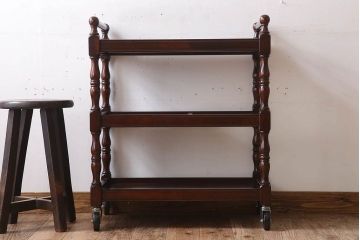 中古美品　松本民芸家具　A型 ワゴン(キャスターワゴン)(定価約10万2千円)