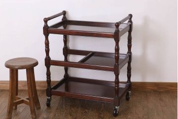 中古美品　松本民芸家具　A型 ワゴン(キャスターワゴン)(定価約10万2千円)