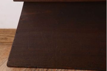 アンティーク雑貨　古い木の昭和レトロなアンティーク2段踏み台