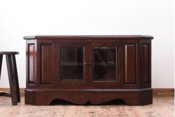 中古美品　松本民芸家具　特注品　コーナーローキャビネット