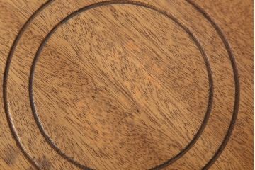 アンティーク家具　ラワン材製　和製アンティークのシンプルな丸スツール(1)