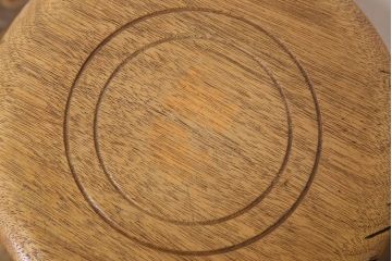 アンティーク家具　ラワン材製　和製アンティークのシンプルな丸スツール(2)