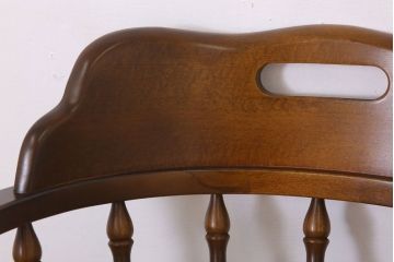 中古美品　飛騨産業　キツツキマーク　クッション付きビンテージアームチェア(1)