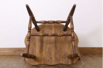  中古美品　飛騨産業　キツツキマーク　クッション付きビンテージアームチェア(2)