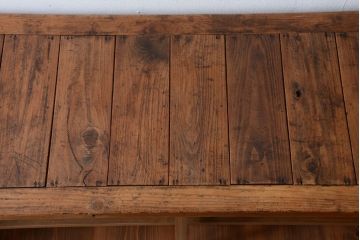 アンティーク家具　大正〜昭和期　アンティークペイント　古い木のカウンターテーブル