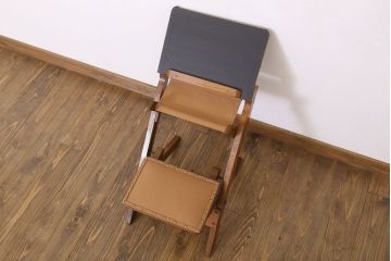 アンティーク家具　和製アンティーク　古い木製の折り畳み学習机