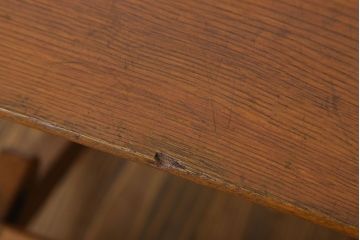 アンティーク家具　和製アンティーク　古い木製の折り畳み学習机