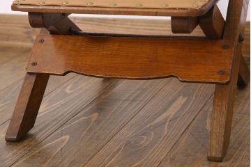 アンティーク家具　和製アンティーク　古い木製の折り畳み学習机