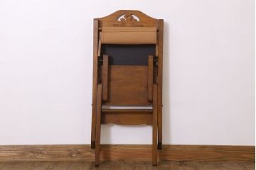 アンティーク家具　和製アンティーク　古い木製の折り畳み学習机