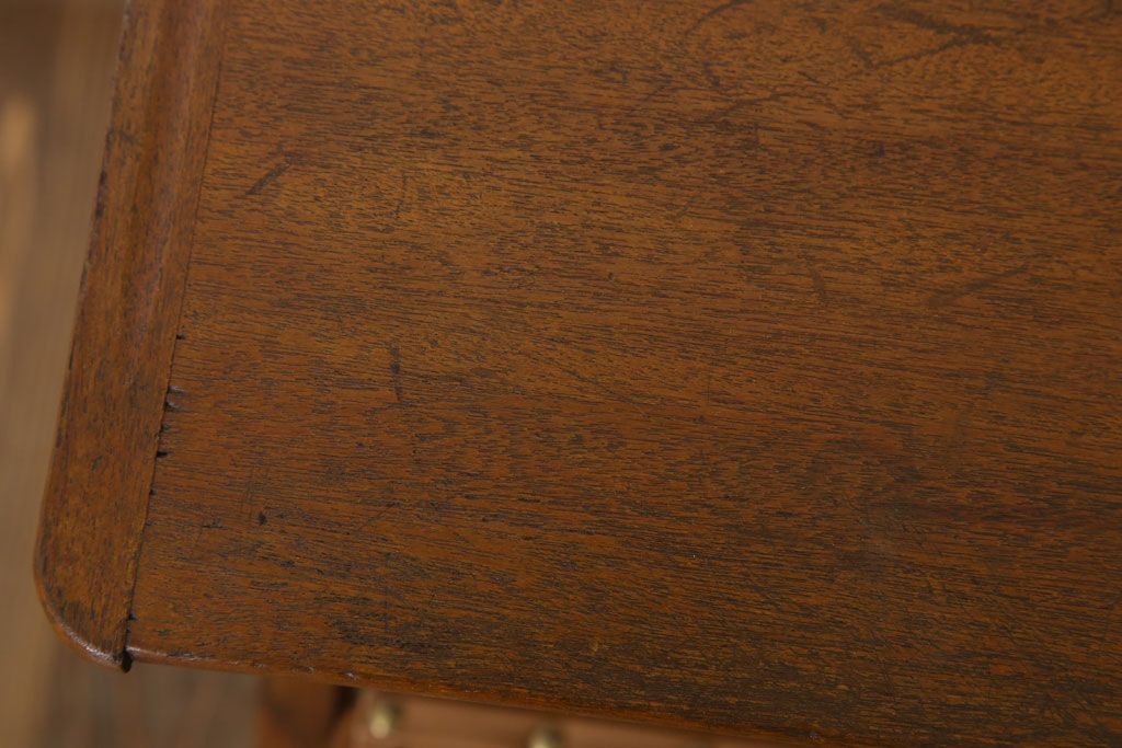 アンティーク家具　和製アンティーク　古い木製のリーディングデスク(折りたたみ式学習机)(1)