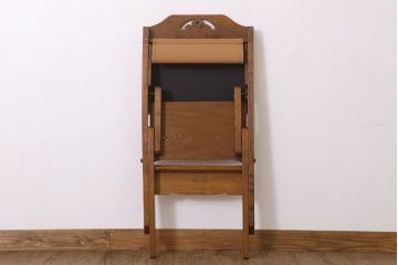 アンティーク家具　和製アンティーク　古い木製のリーディングデスク(折りたたみ式学習机)(1)