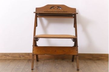 アンティーク家具　和製アンティーク　古い木製のリーディングデスク(折りたたみ式学習机)(2)