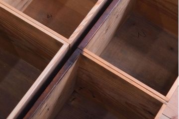 【K様ご成約済・ご決済用】大正昭和期!古い木製の薄型ローチェスト(ローボード)