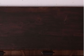 【K様ご成約済・ご決済用】大正昭和期!古い木製の薄型ローチェスト(ローボード)