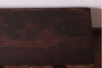 【K様ご成約済・ご決済用】大正昭和期!古い木製の薄型ローチェスト(ローボード)