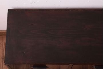 【K様ご成約済・ご決済用】大正昭和期!古い木製の薄型ローチェスト(ローボード)