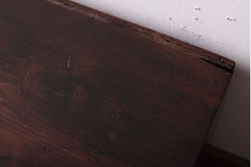 【K様ご成約済・ご決済用】大正昭和期!古い木製の薄型ローチェスト(ローボード)