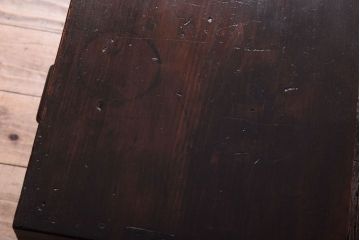 【K様ご成約済・ご決済用】大正昭和期!古い木製の薄型ローチェスト(ローボード)