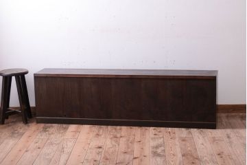 【K様ご成約済・ご決済用】大正昭和期!古い木製の薄型ローチェスト(ローボード)