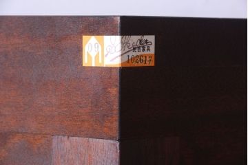 アンティーク雑貨　中古美品　松本民芸家具　D型隅棚(コーナーキャビネット、ホールクロック、時計)(定価約50万円)