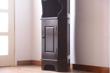 アンティーク雑貨　中古美品　松本民芸家具　D型隅棚(コーナーキャビネット、ホールクロック、時計)(定価約50万円)