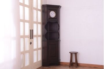 アンティーク雑貨　中古美品　松本民芸家具　D型隅棚(コーナーキャビネット、ホールクロック、時計)(定価約50万円)