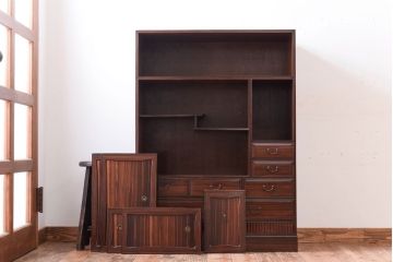 アンティーク家具　縞黒檀材!上質なアンティーク茶箪笥