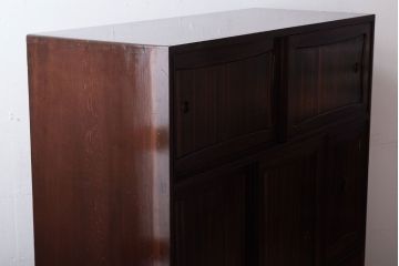 アンティーク家具　縞黒檀材!上質なアンティーク茶箪笥