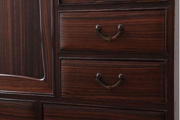 アンティーク家具　縞黒檀材!上質なアンティーク茶箪笥