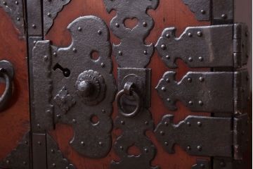 アンティーク家具　古民具・骨董　明治期!前面欅材の庄内小箪笥