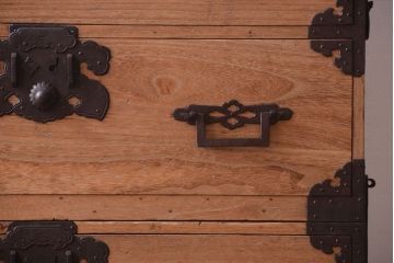 アンティーク家具　古民具・骨董　明治期　五丁引き　アンティーク庄内箪笥