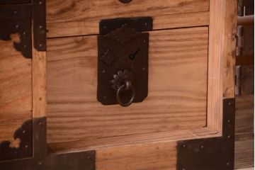 アンティーク家具　古民具・骨董　明治期　五丁引き　アンティーク庄内箪笥