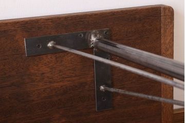 アンティーク家具　古材一枚板天板!鉄脚テーブル(作業台、机)(1)