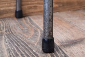 アンティーク家具　古材一枚板天板!鉄脚テーブル(作業台、机)(2)