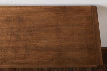 アンティーク家具　古材一枚板天板!鉄脚テーブル(作業台、机)(2)