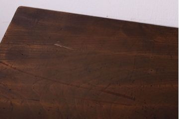 アンティーク家具　古材一枚板天板!鉄脚テーブル(作業台、机)(3)