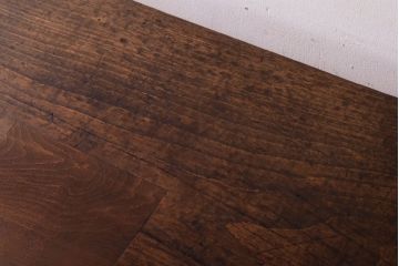 アンティーク家具　古材一枚板天板!鉄脚テーブル(作業台、机)(3)