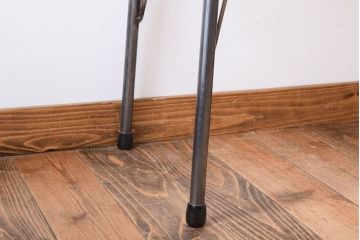 アンティーク家具　古材一枚板天板!鉄脚テーブル(作業台、机)(3)