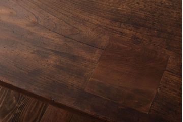 アンティーク家具　古材一枚板天板!鉄脚テーブル(作業台、机)(3)