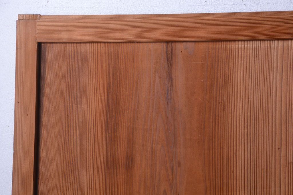 明治大正期　古民具・骨董　組子障子帯の木味引き戸4枚セット