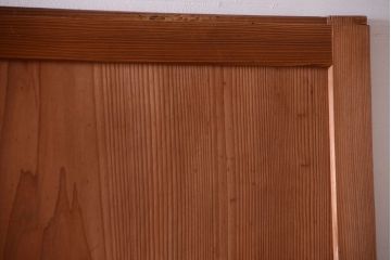 明治大正期　古民具・骨董　組子障子帯の木味引き戸4枚セット