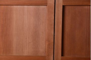 明治大正期　古民具・骨董　組子障子帯の木味引き戸4枚セット