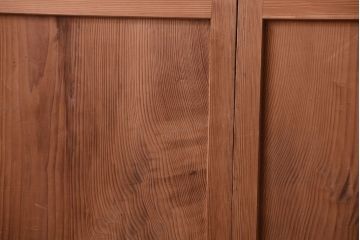 明治大正期　古民具・骨董　組子障子帯の木味引き戸4枚セット